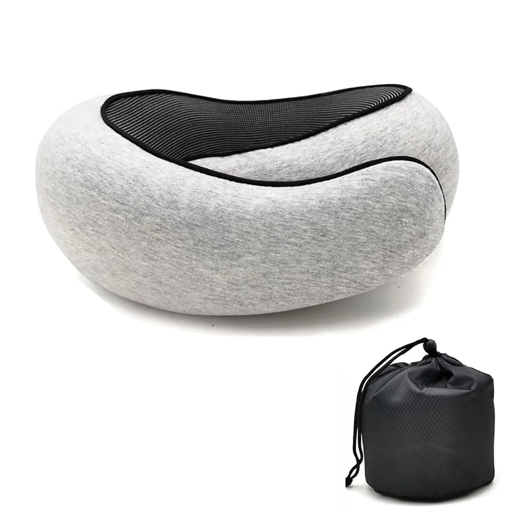 Memory Foam Travel Neck Pillow – Sleep Better on Every Flight