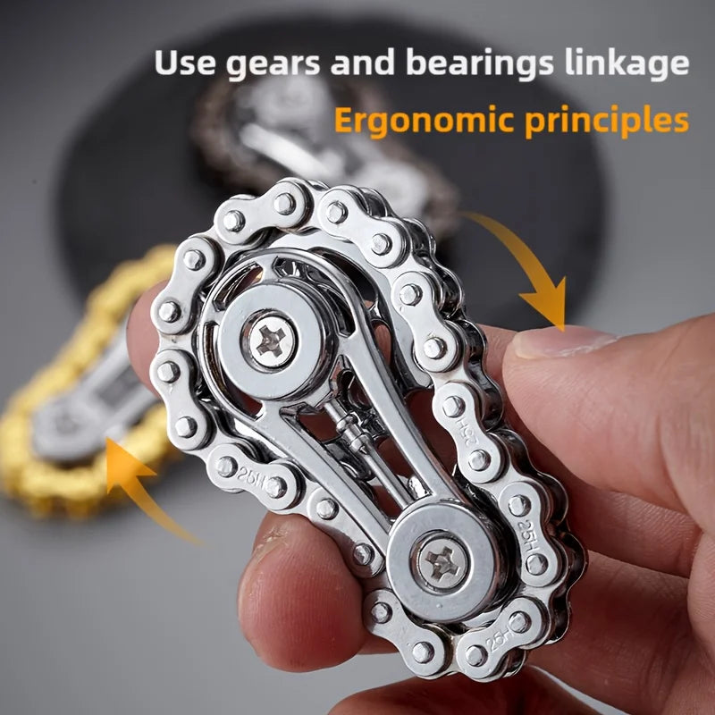 Chains EDC Metal Fidget Spinner — Anti-Stress Toy for Adults"