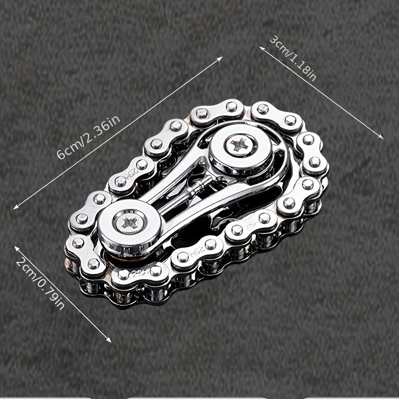 Chains EDC Metal Fidget Spinner — Anti-Stress Toy for Adults"