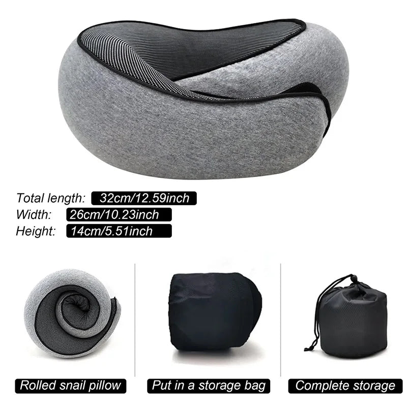 Memory Foam Travel Neck Pillow – Sleep Better on Every Flight