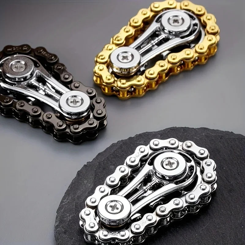 Chains EDC Metal Fidget Spinner — Anti-Stress Toy for Adults"