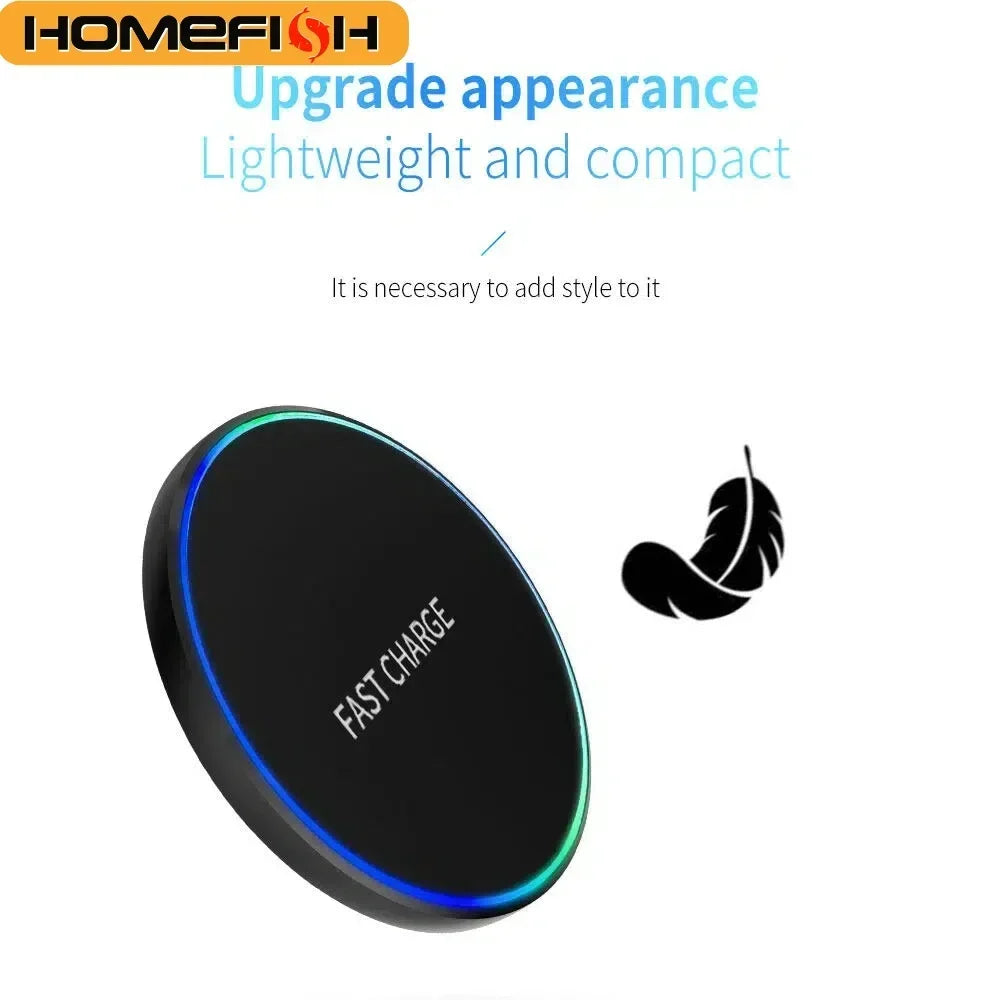 15W Wireless Fast Charger – Compatible with iPhone & Android