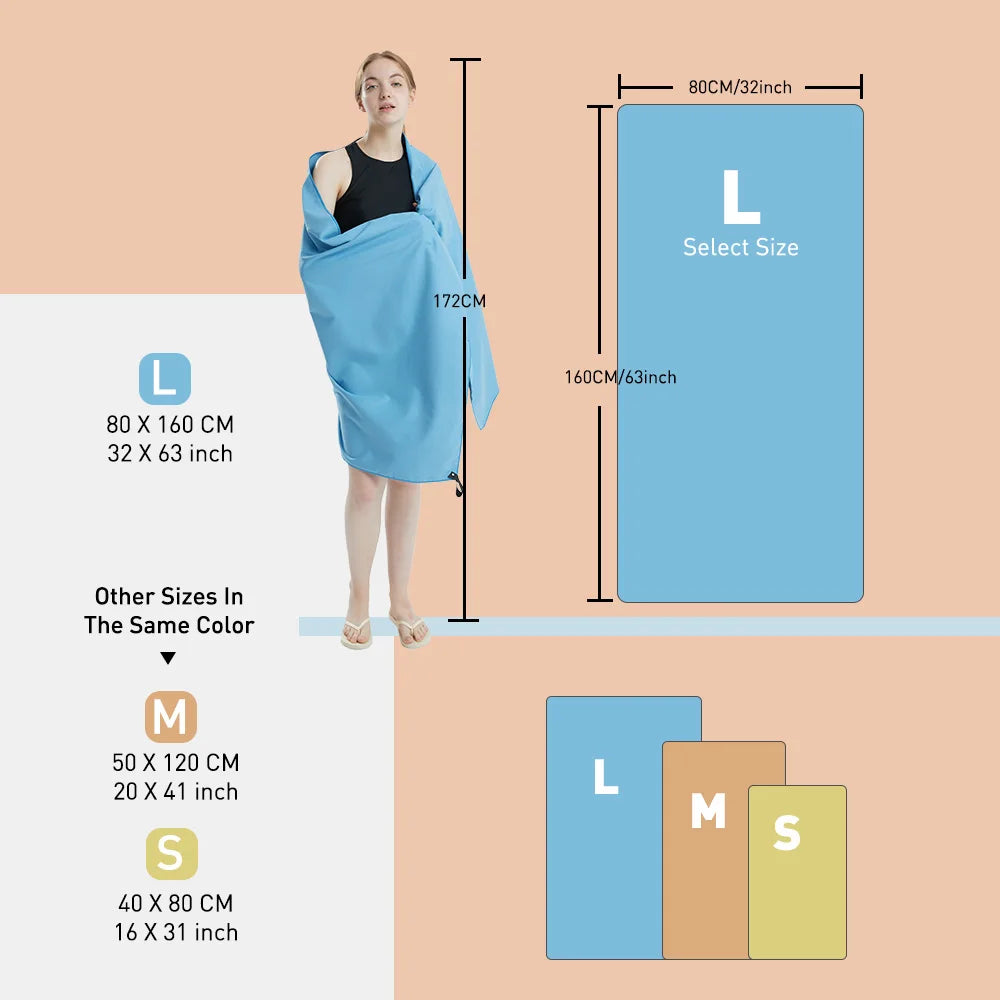 Quick-Dry Microfiber Travel Towel – Lightweight & Compact
