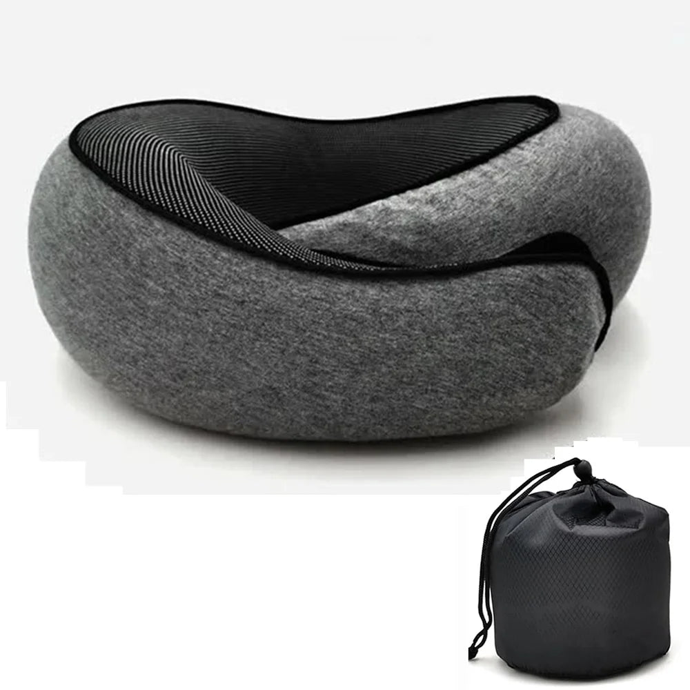 Memory Foam Travel Neck Pillow – Sleep Better on Every Flight
