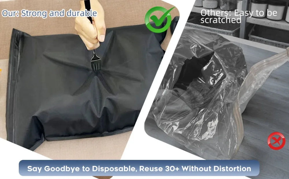 Hand Roll Vacuum Bags – Pack 50% More in Your Carry-On