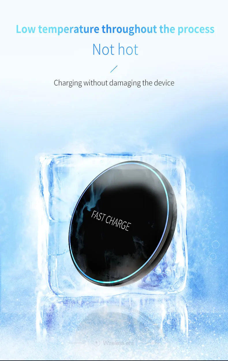 15W Wireless Fast Charger – Compatible with iPhone & Android
