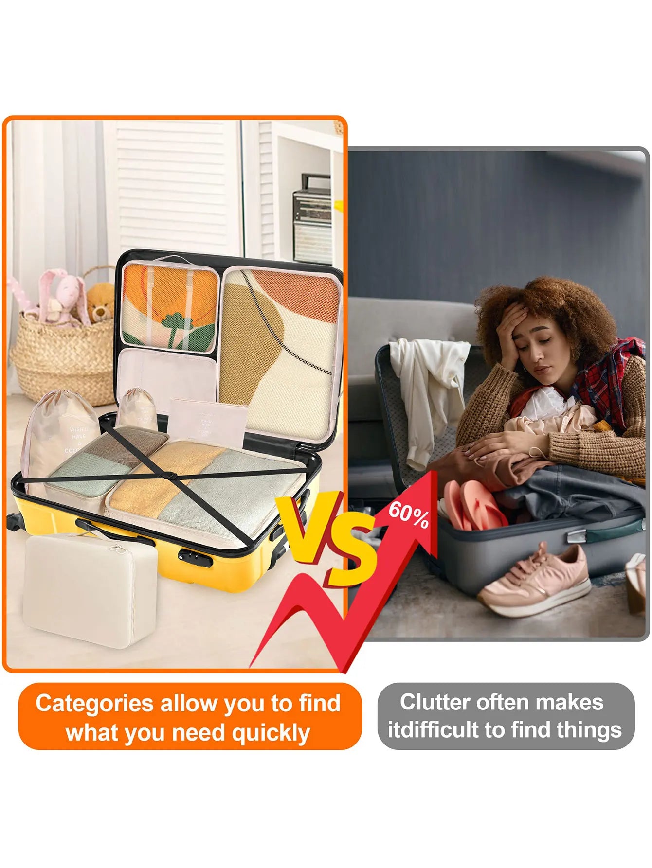 Travel Packing Cubes Set – Luggage Organizer for Stress-Free Travel