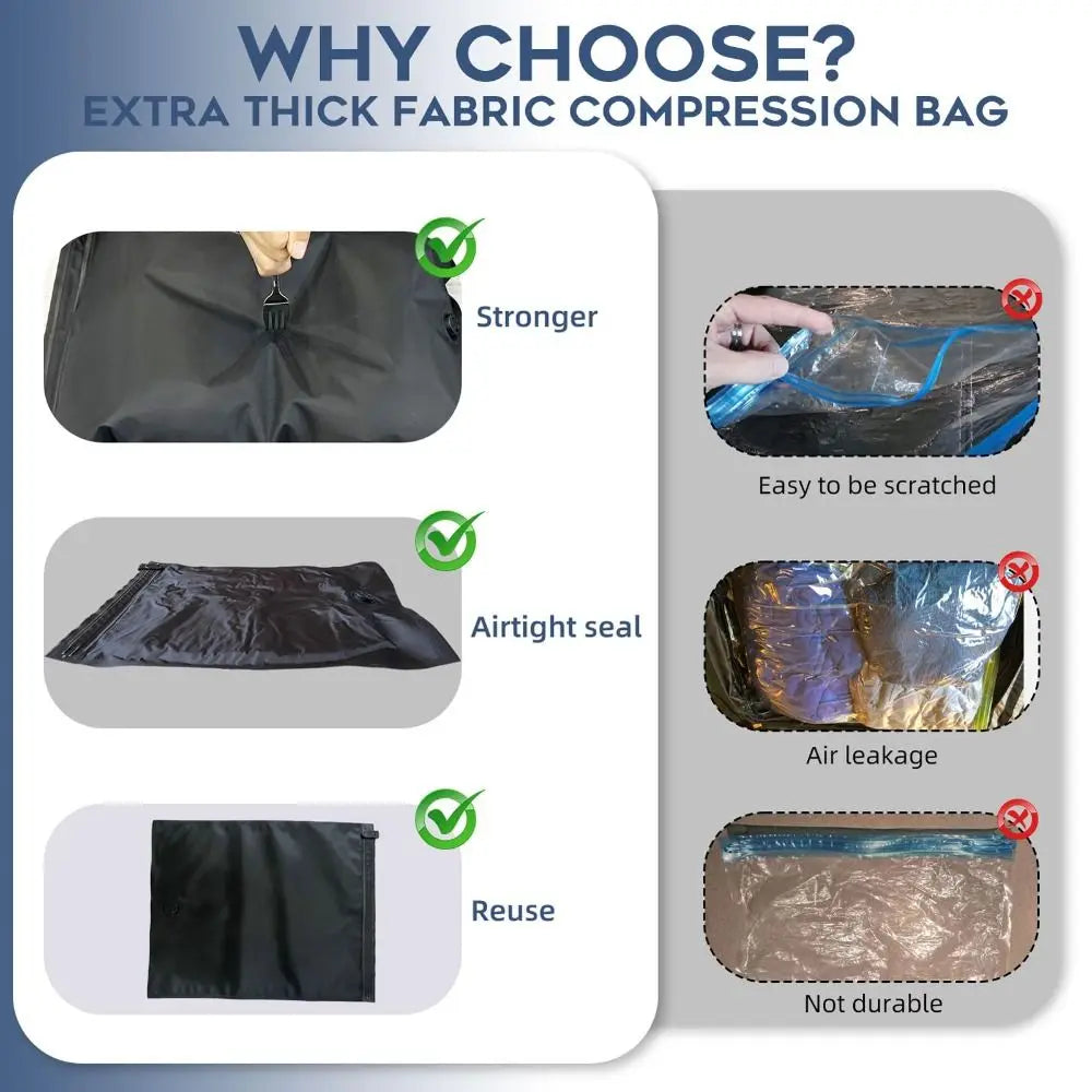 Hand Roll Vacuum Bags – Pack 50% More in Your Carry-On