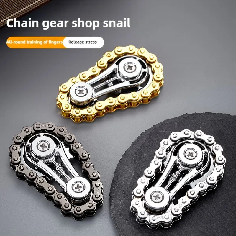 Chains EDC Metal Fidget Spinner — Anti-Stress Toy for Adults"