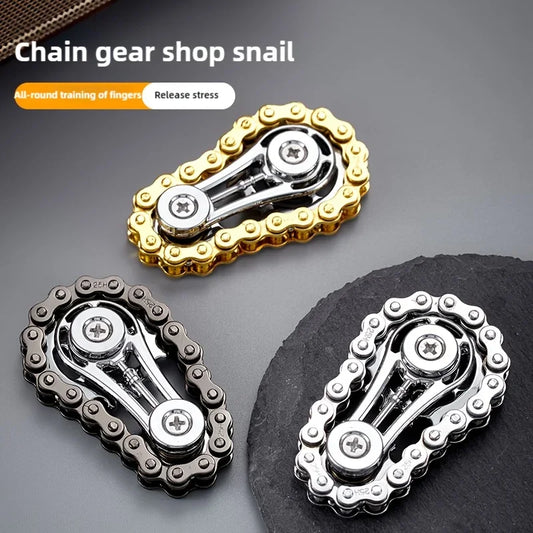 Chains EDC Metal Fidget Spinner — Anti-Stress Toy for Adults"