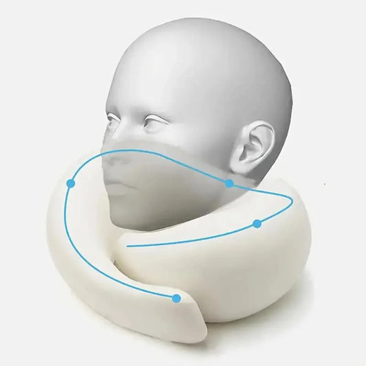 Memory Foam Travel Neck Pillow – Sleep Better on Every Flight