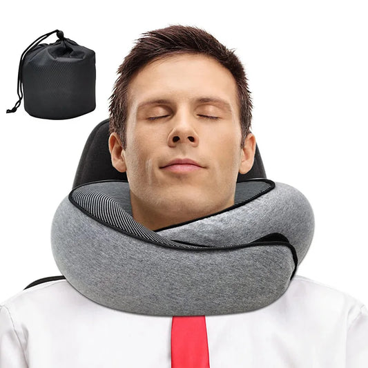 Memory Foam Travel Neck Pillow – Sleep Better on Every Flight