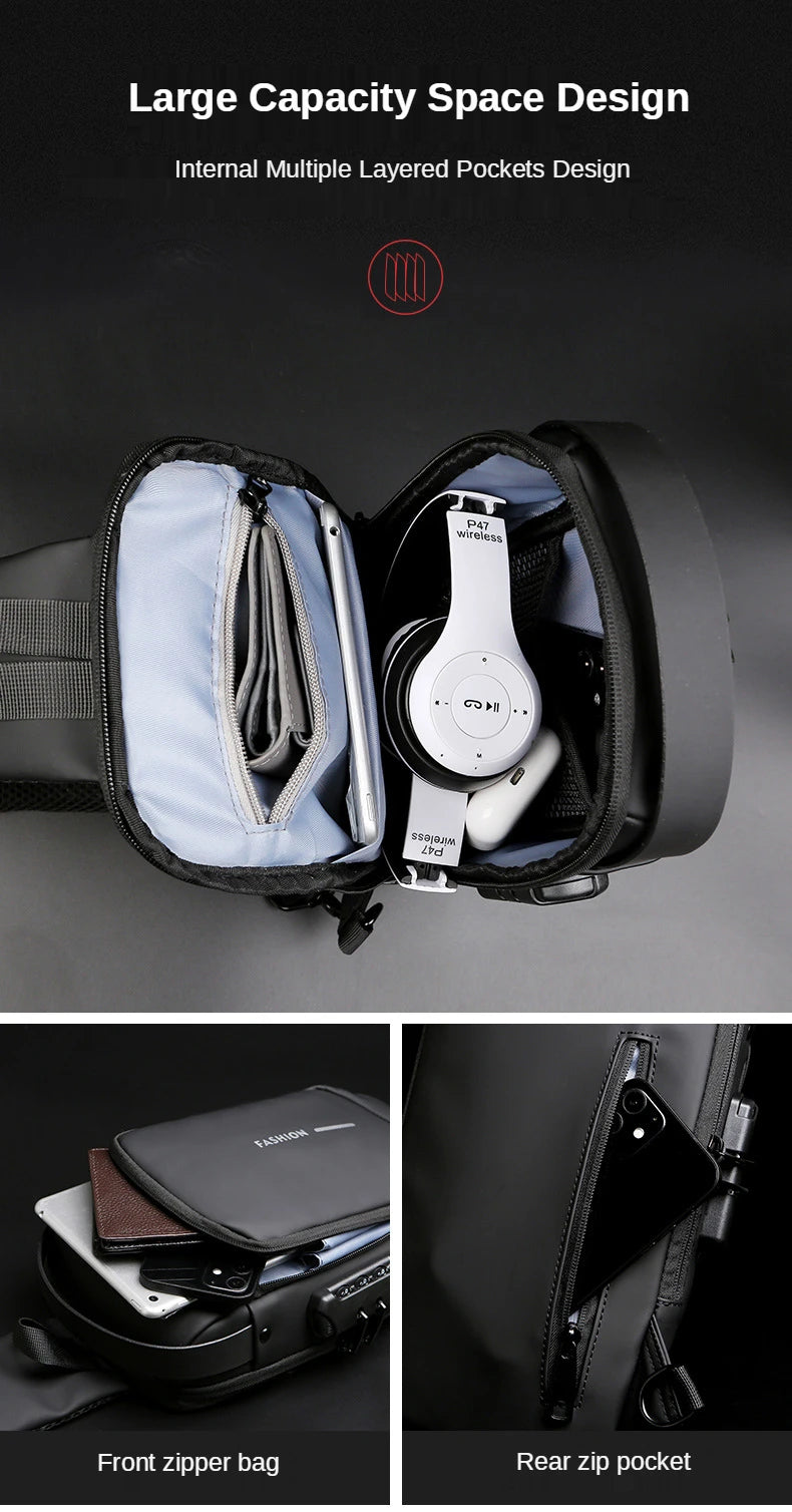 Anti-Theft Shoulder Bag – Waterproof Crossbody Bag for Men & Women