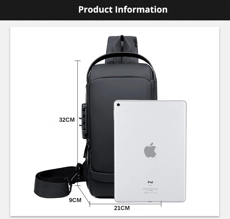 Anti-Theft Shoulder Bag – Waterproof Crossbody Bag for Men & Women