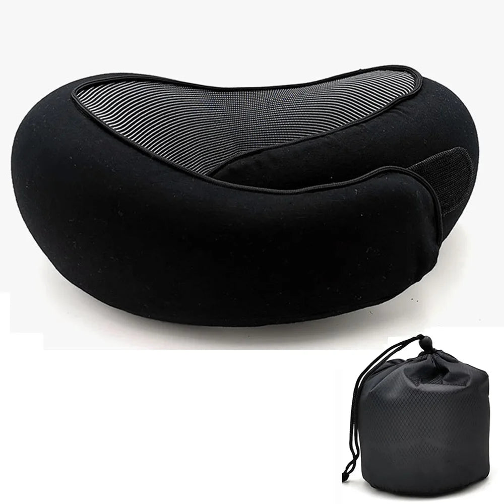 Memory Foam Travel Neck Pillow – Sleep Better on Every Flight
