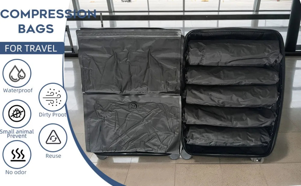 Hand Roll Vacuum Bags – Pack 50% More in Your Carry-On
